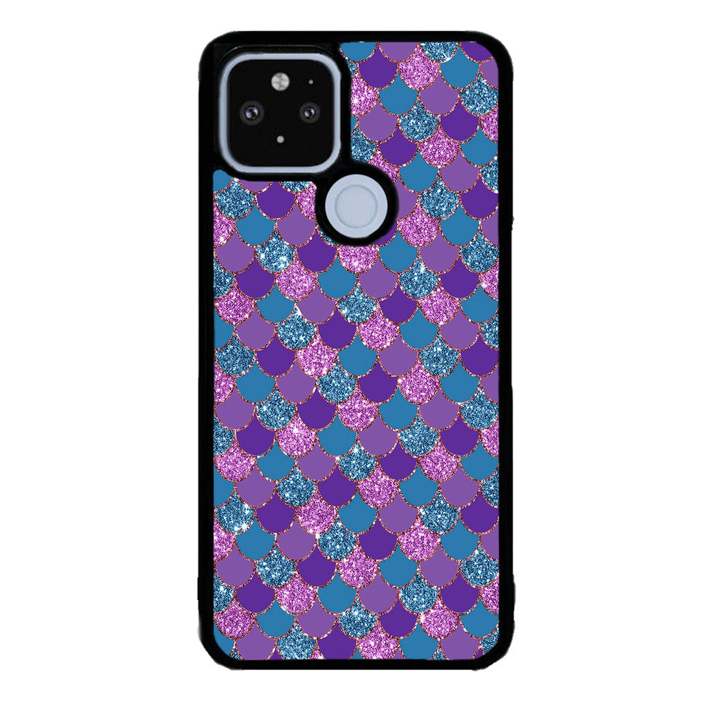 Purple Teal Gold Mermaid Scales Google Phone Case