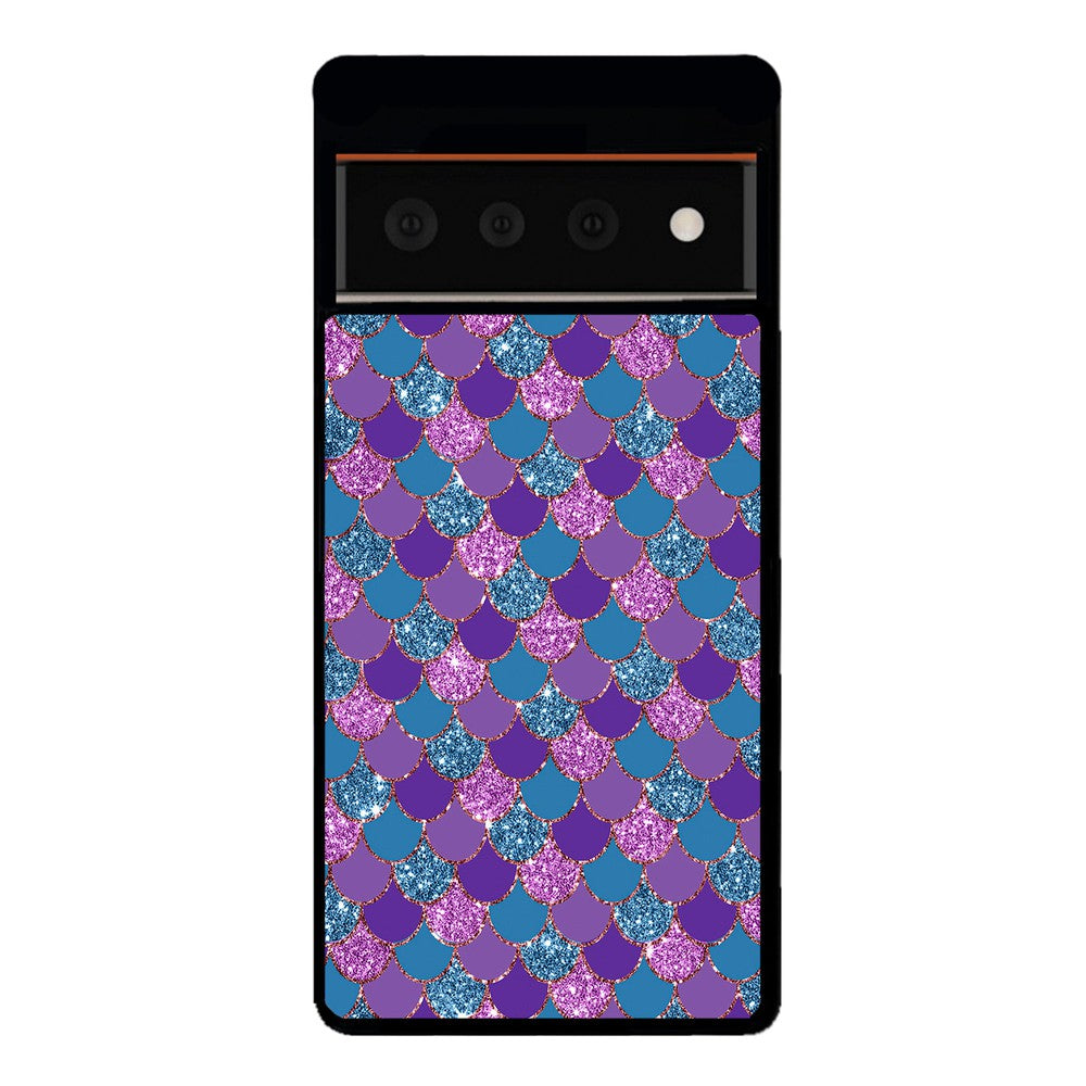 Purple Teal Gold Mermaid Scales Google Phone Case