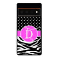 Zebra and Polka Dot Initial Google Phone Case